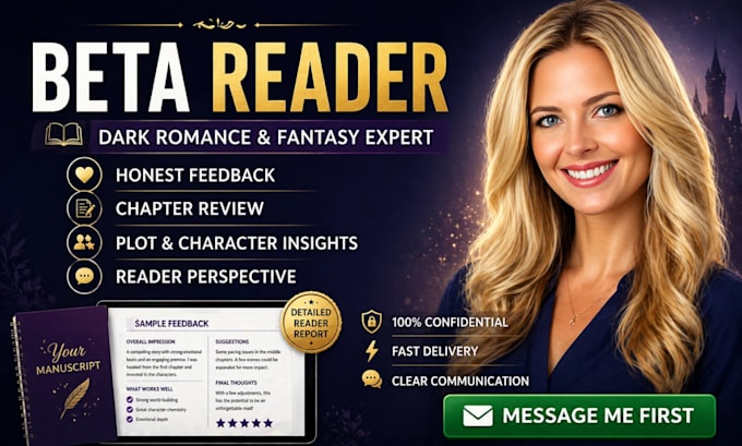 provide a detailed reader report for your dark romance or fantasy novel