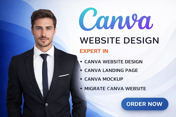 design a professional and responsive canva website or landing page