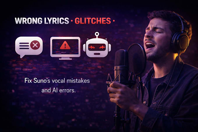fix suno ai glitches, singing mistakes, and lyric errors