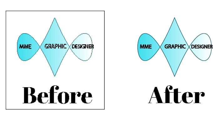 convert a low resolution of logo to vector manually