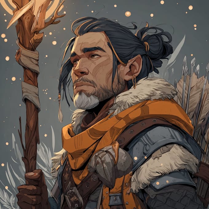 design a dnd party art and group art