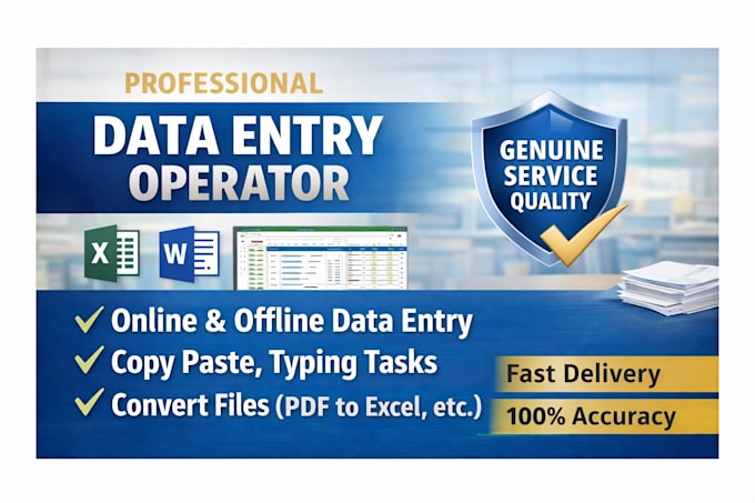 do fast and accurate data entry and excel data entry