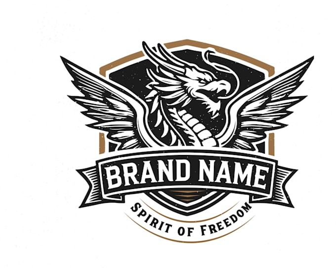 design vintage dinosaur dragon logo