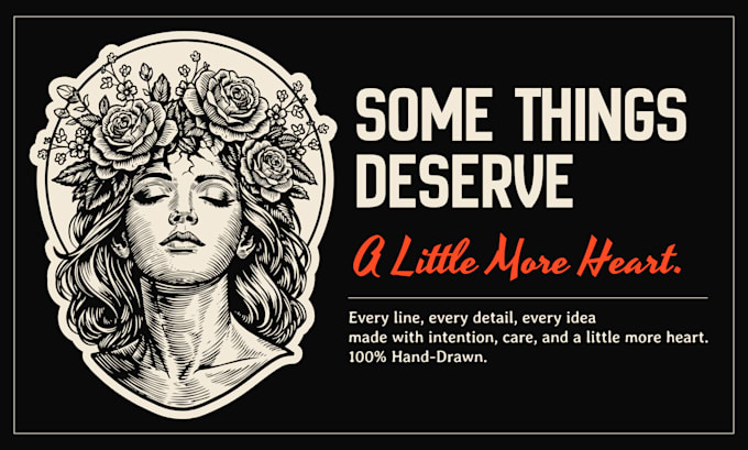 do custom line art illustrations for brands and merchandise