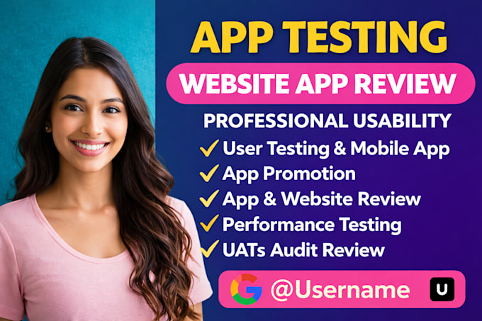 review and test ios app, website review, and android app user experience