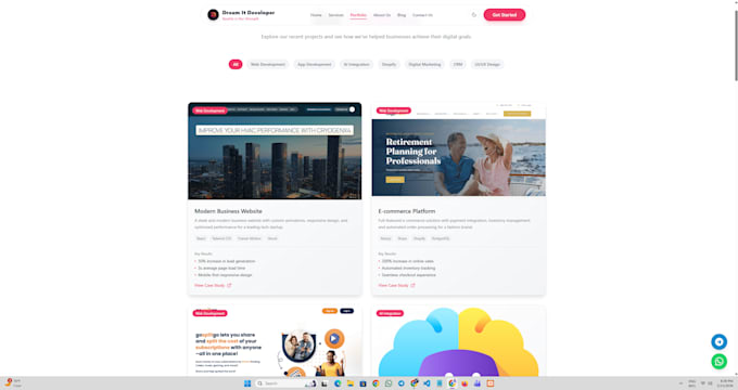 build modern portfolio website