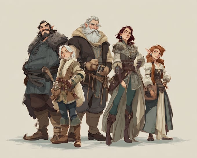 draw your dnd group party illustration