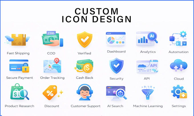 create professional vector icon set, app icon, custom icons, icon design