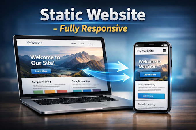 create a responsive static website and deploy on vercel and netlify