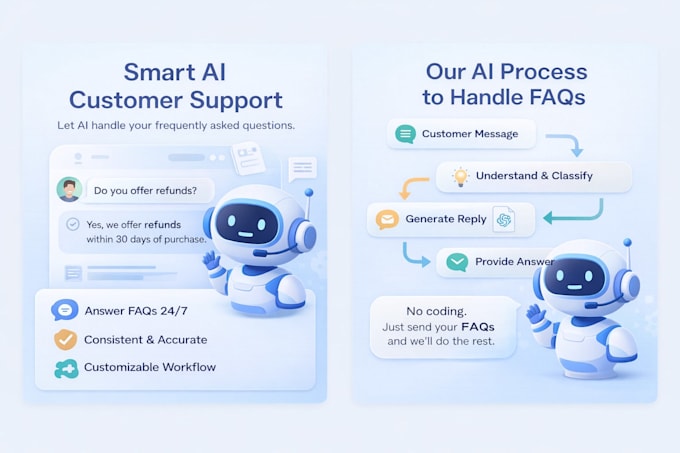 build an ai customer support system to handle your faqs