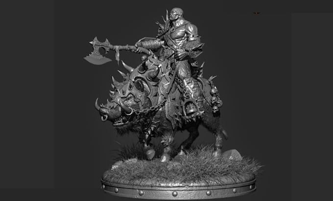 create 3d character model, 3d figure, game character, warhammer, 3d miniature