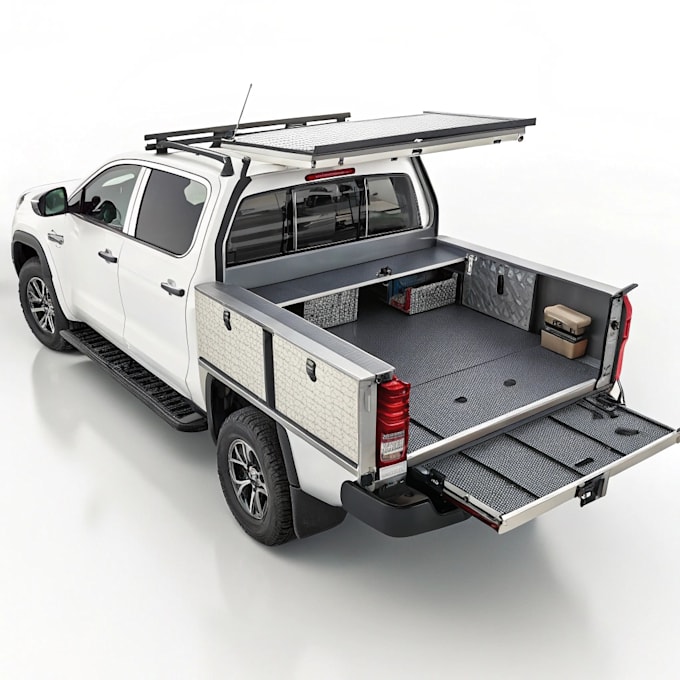 custom flat bed design for your double cabin ute in autocad