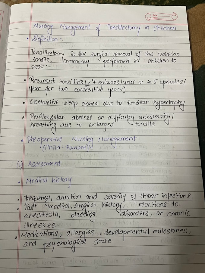 write your notes and letters