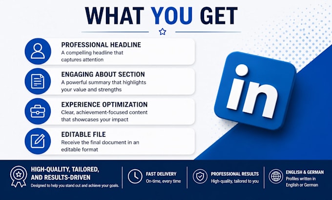 write a professional linkedin profile and about section