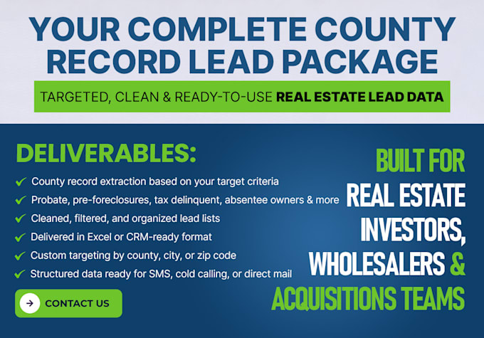 pull county records and data for real estate lead