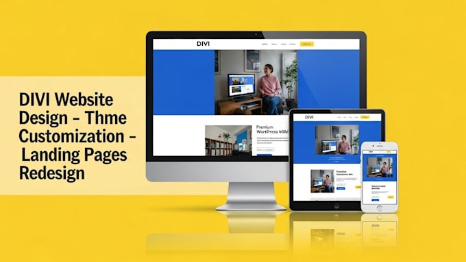design divi website theme customization landing page speed optimization bug fix