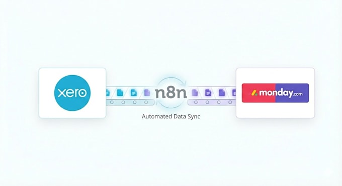 build xero and monday dot com automation tool using n8n