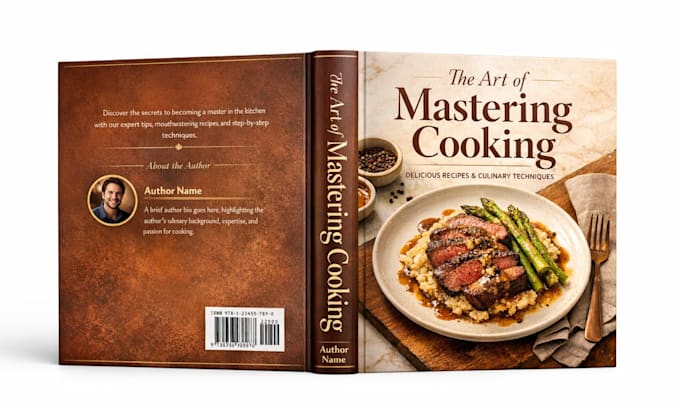 cookbook buchcover, recipe book format, KDP paperback conversion and creatspace