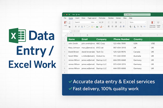 do data entry, excel data entry, and PDF to excel conversion