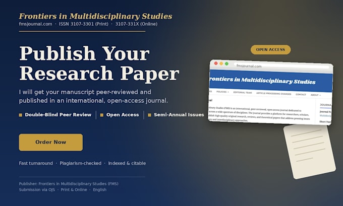 publish your research paper in my own google scholar journal fmsjournal