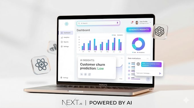 build a custom react or nextjs web app with ai integration