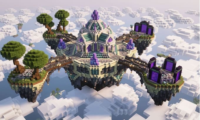 build detailed minecraft maps city terrain spawn medieval map city java builder