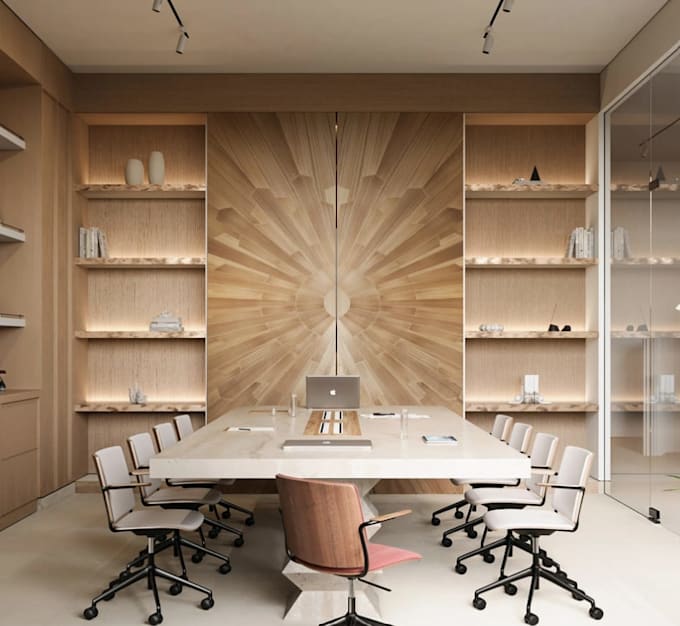 redesign office interior design, building layout cgi rendering,2d floor planning