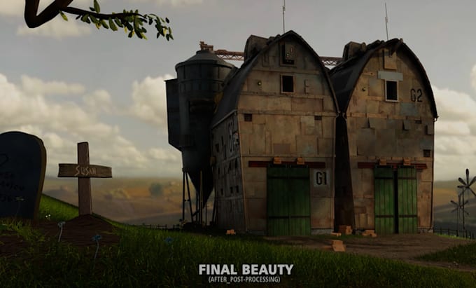 create 3d game ready environment for maya and unreal