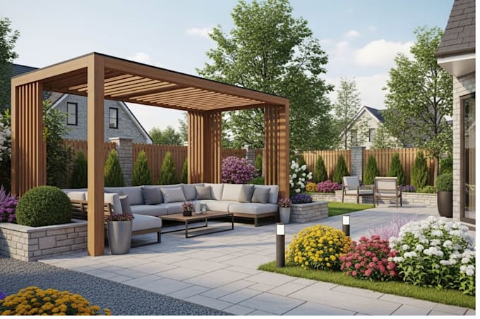 do backyard landscape design, patio, front yard design