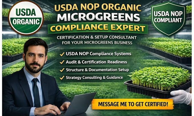 design and implement a usda nop organic microgreens production system