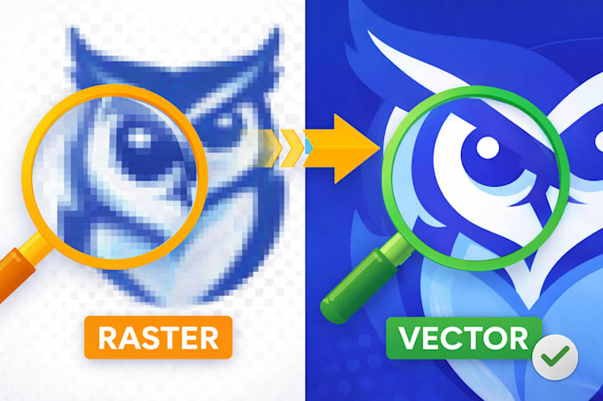 fix convert ai generated image logo into clean vector files ai eps svg