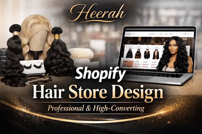 design a luxury shopify store for human hair brands