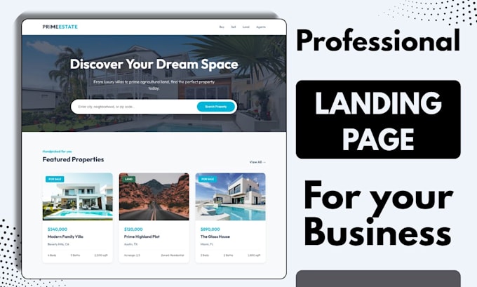 design modern responsive web landing page