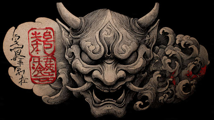 draw japanese traditional tattoo design