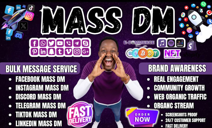 send facebook mass dm instagram dms tiktok direct message telegram bulk