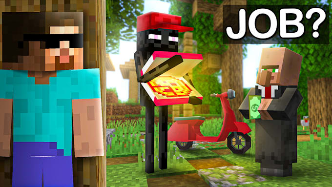 make cinematic minecraft thumbnail, art