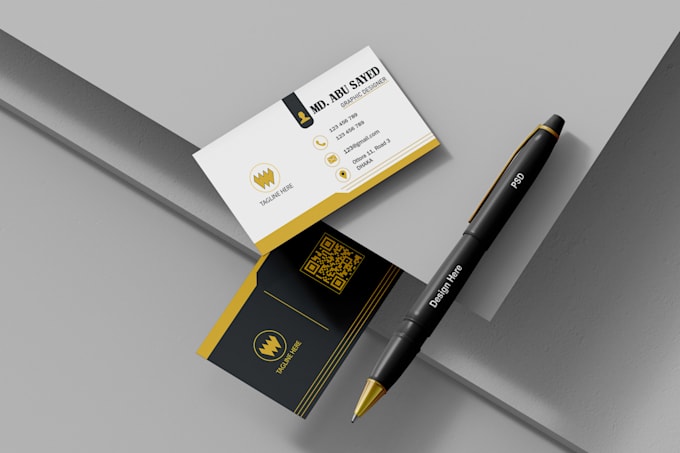 do create eye catching professional business card design