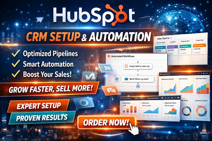 setup and optimize hubspot CRM, pipeline and automation