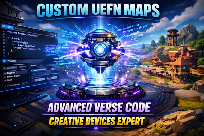 create a custom creative device with verse code  uefn map and fortnite map