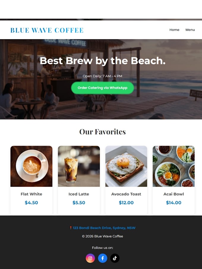 build a modern responsive landing page website using HTML CSS js