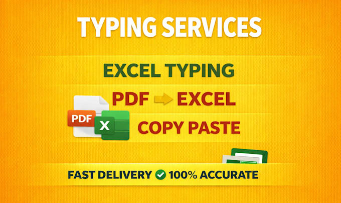 do data entry, PDF to word and marathi hindi english typing