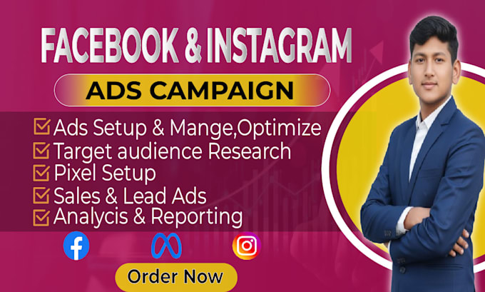 setup facebook ads meta ads instagram ads advertising and marketing campaign