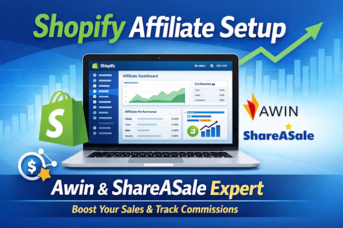 set up and manage your shopify affiliate program, awin or shareasale