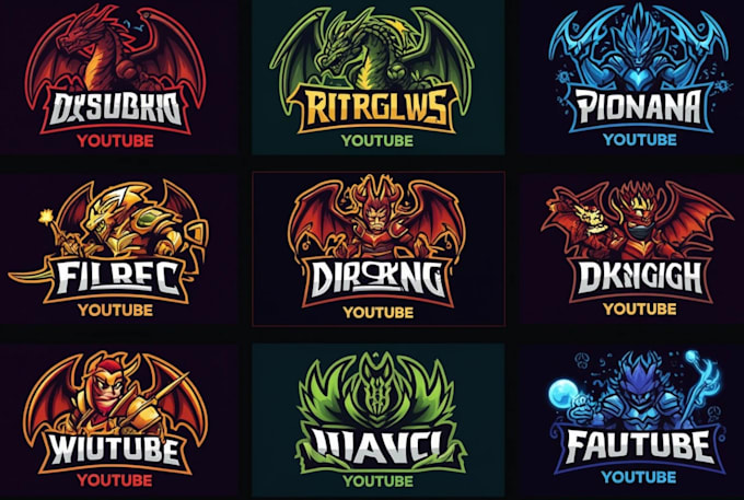 create a professional gaming and esports logo design