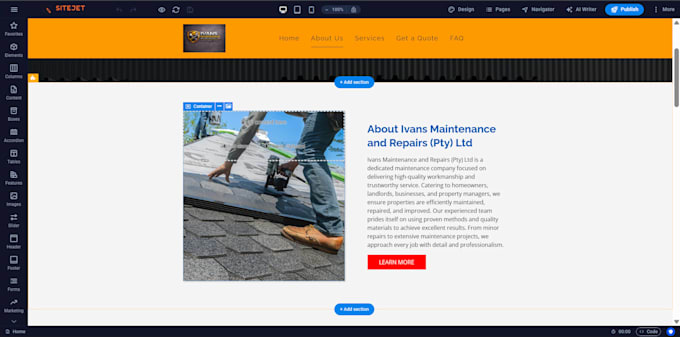 design a web site for your needs