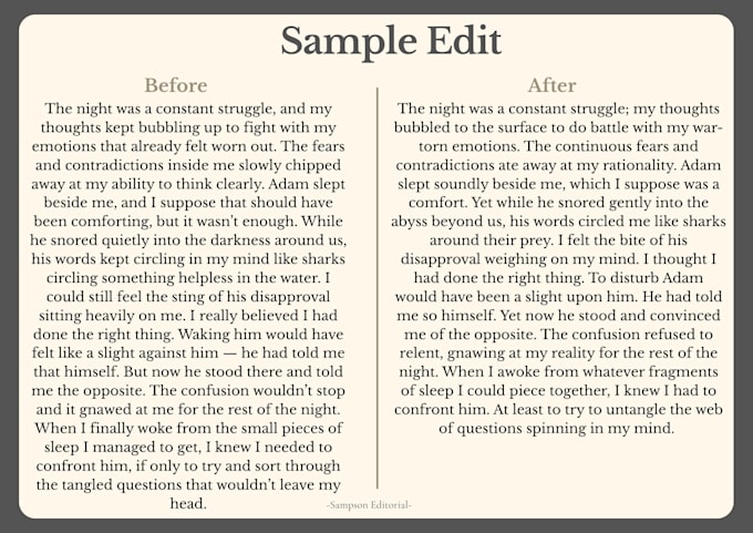 edit and proofread your fiction