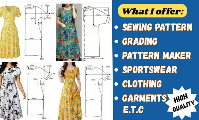 design sewing pattern grading cloth converting pattern garment any cloth design