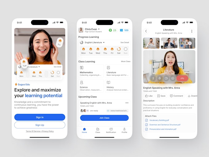develop school driving app, learning app, skills learning app, studying app