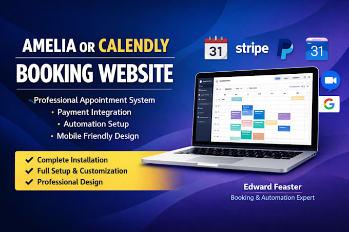 create booking website using amelia or calendly