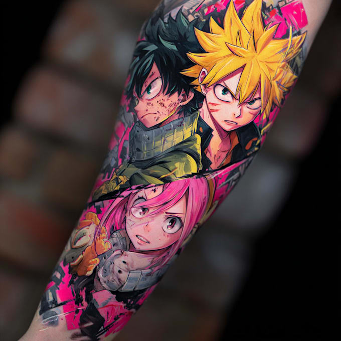 desing a unique anime tattoo for you